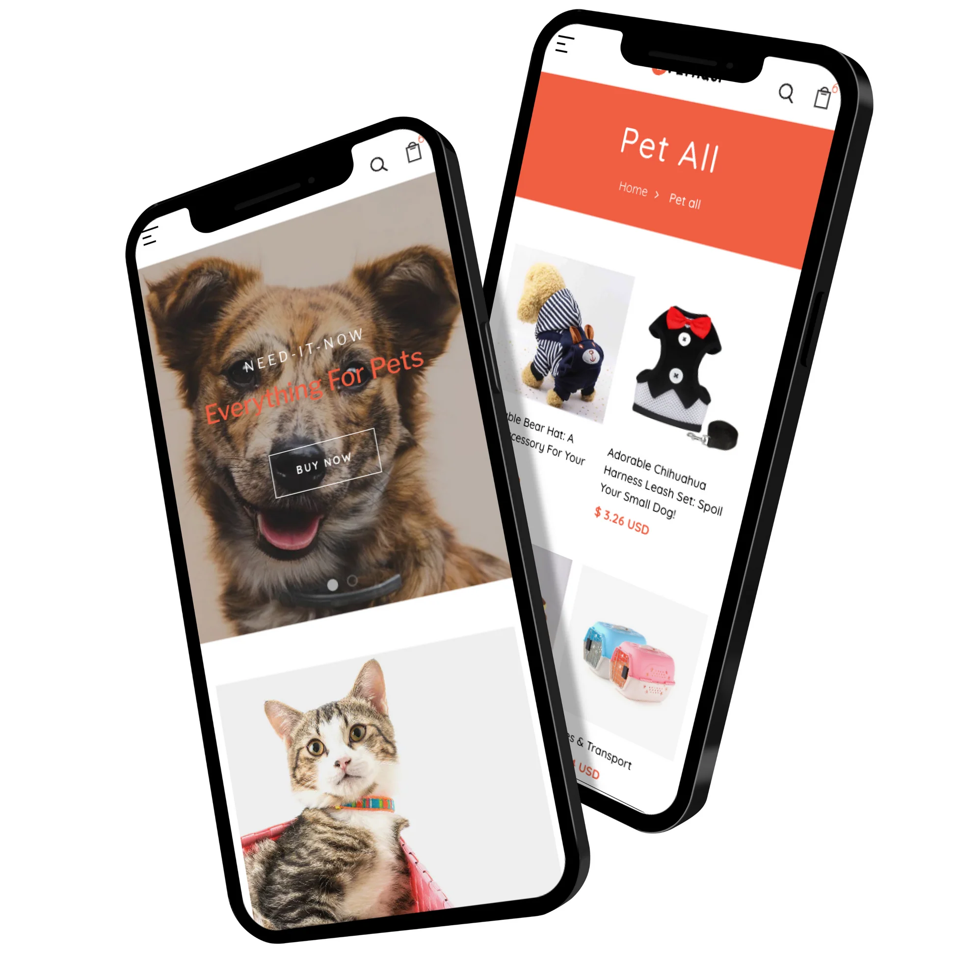 PetLife care interface on a phone